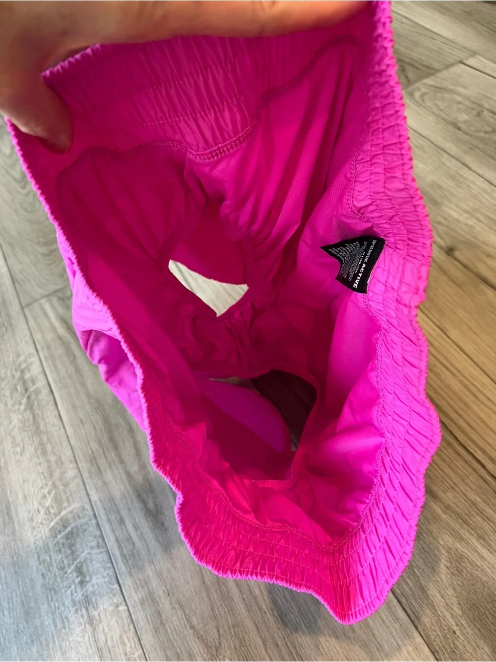PINK Victoria's Secret Neon Pink Smocked Waist Athletic Shorts